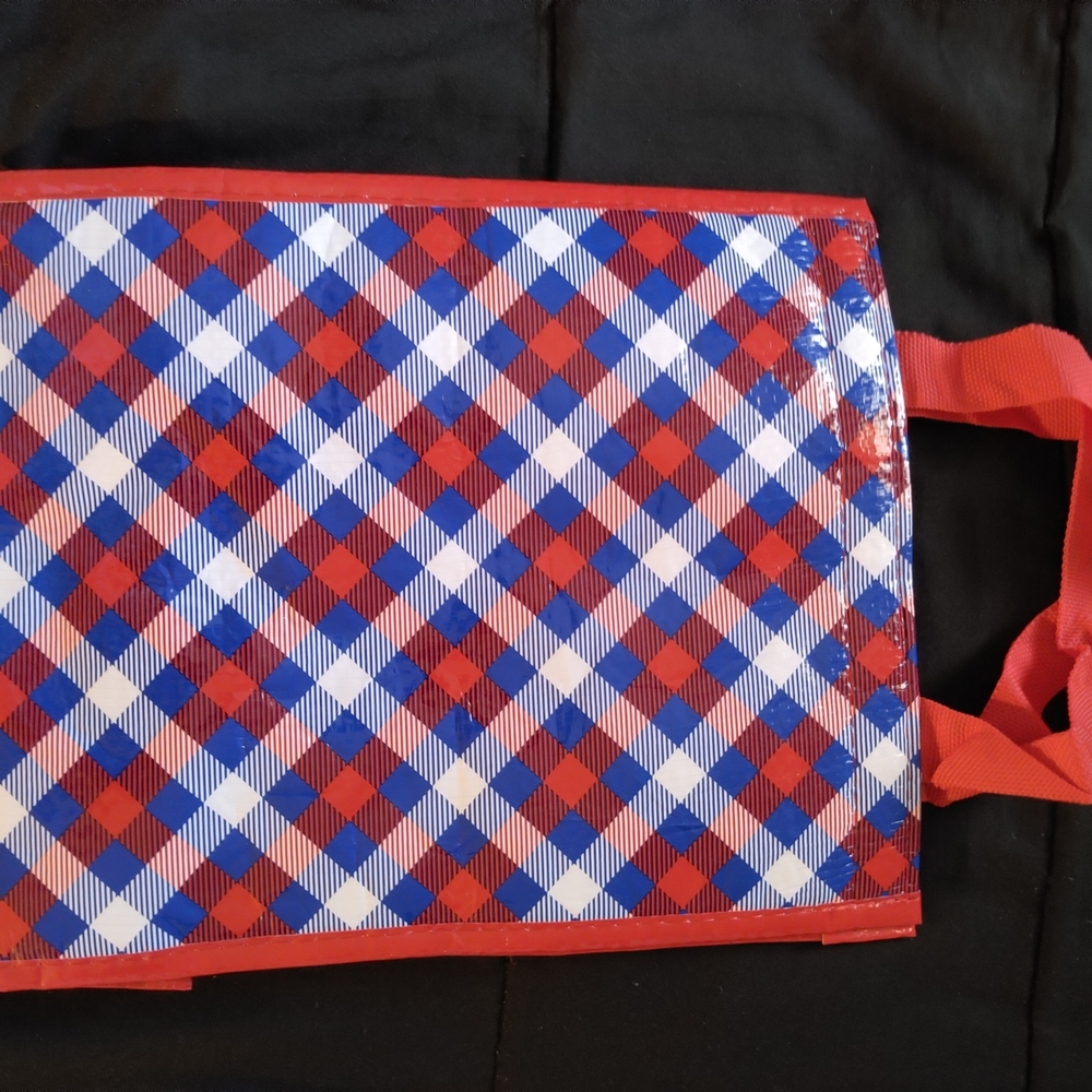 Red and Blue Checkered Freezer Bag